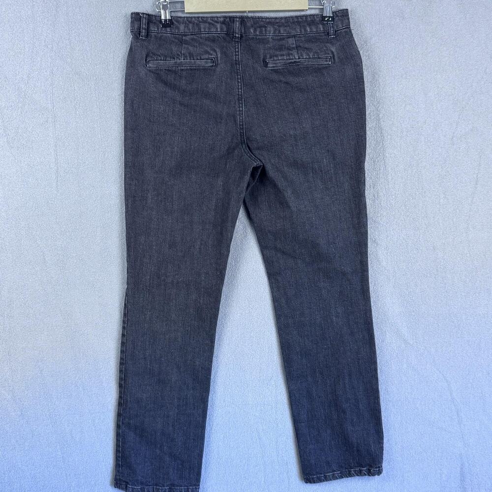 Lauren Jeans Co‎ Ralph Lauren Pants Womens 8 Charcoal Denim Slim Stretch Midrise - Picture 3 of 11